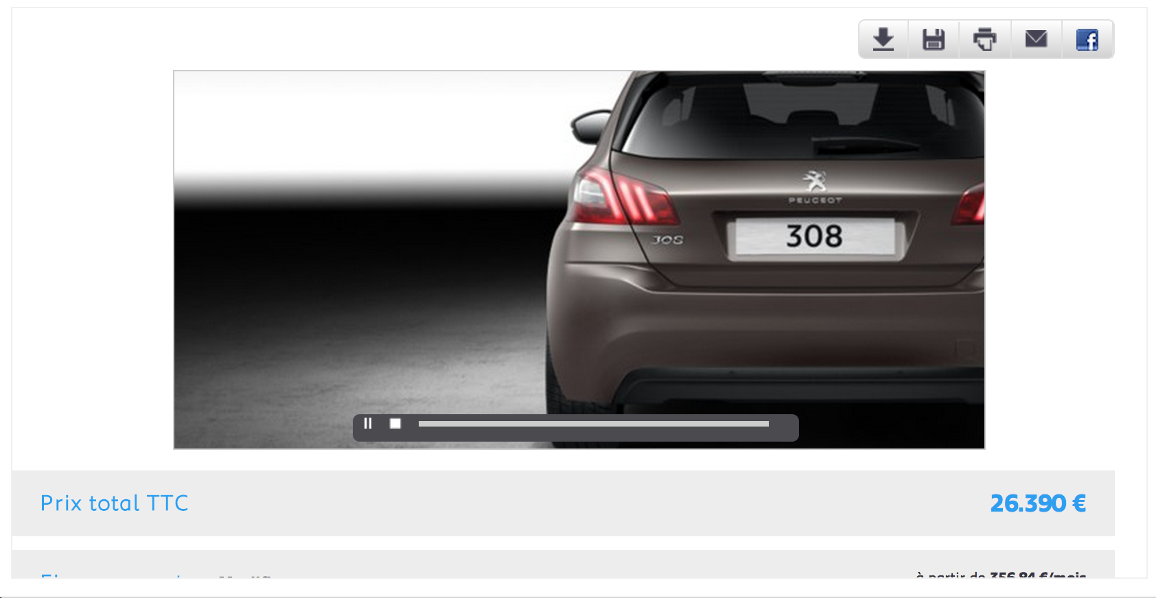 Configurateur Nouvelle Peugeot 308