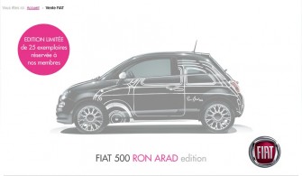 la Fiat 500 Ron Arad en vente sur showroomprive.com