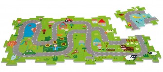 Concours : un tapis de route puzzle Oxybul + le grand livre jeu du permis