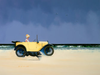 Quand les femmes au volant deviennent des héroïnes de tableau : la vision singulière du peintre automobile Roy Putt