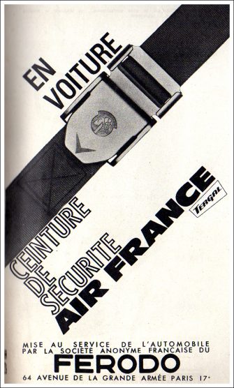 La ceinture de sécurité Air France… en voiture
